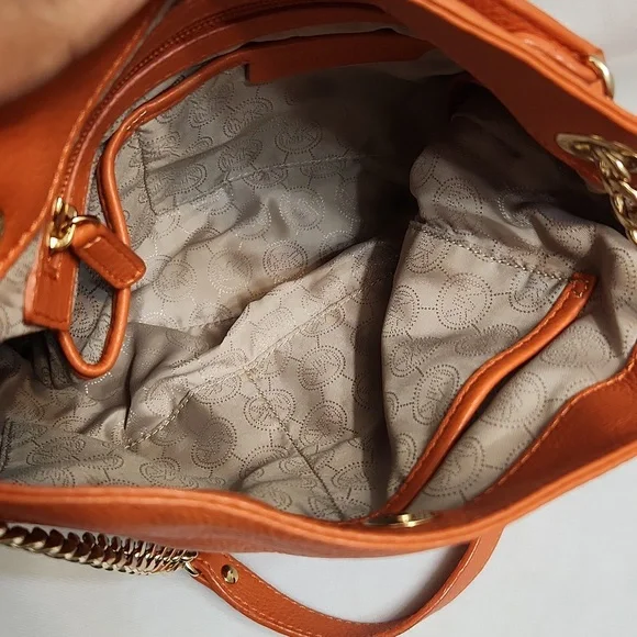 MICHAEL Michael Kors Orange Shoulder Bag with Chain Strap - Picture 9 of 16